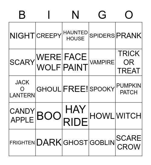HALLOWEEN BINGO Card