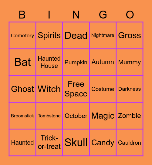 HALLOWEEN BINGO Card