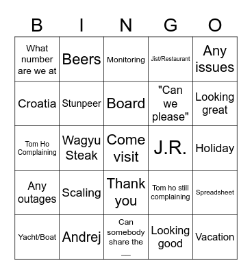 Ring Halloween Bingo Card