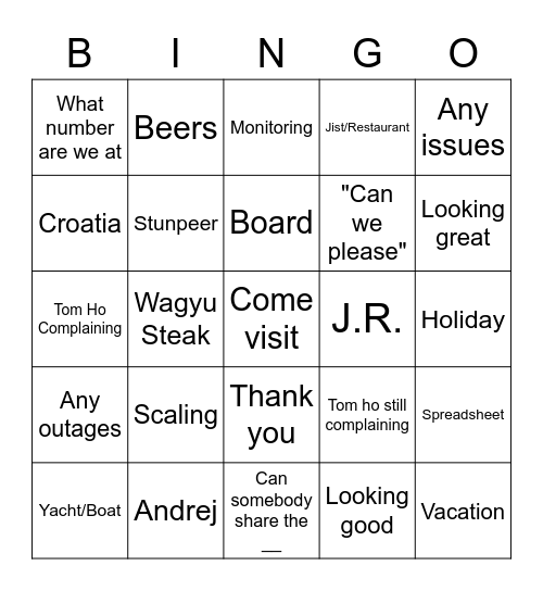 Ring Halloween Bingo Card