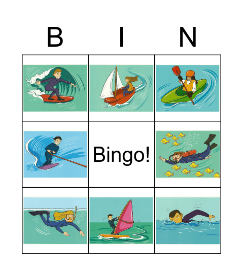 Water sports bingo Card