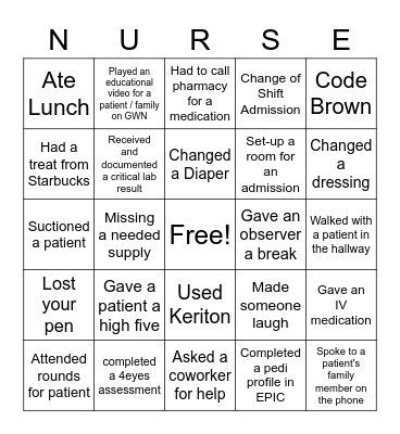 Halloween Wars BINGO Card