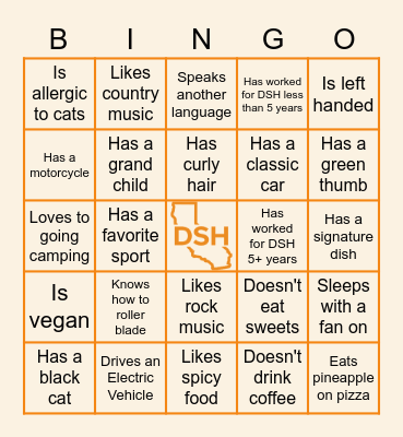 Get To Know You Bingo Card