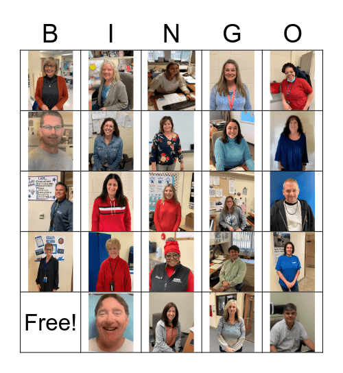 Ancillary Staff Bingo Card