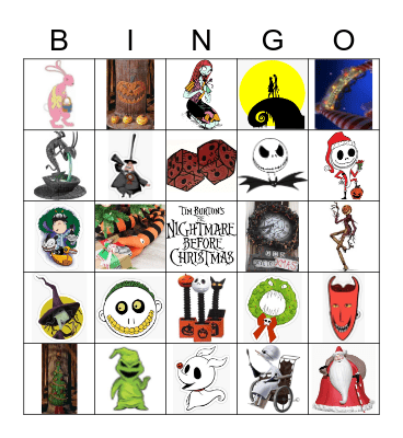 Nightmare Bingo Card
