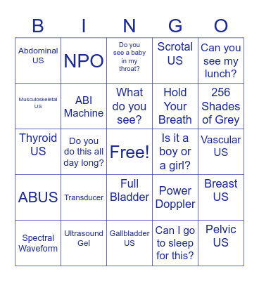 ULTRASOUND 3 Bingo Card