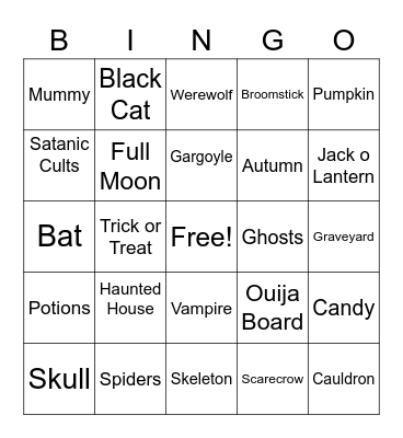 SPOOK-TACULAR BINGO Card