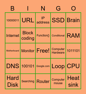 Halloween Coding Fun! Bingo Card