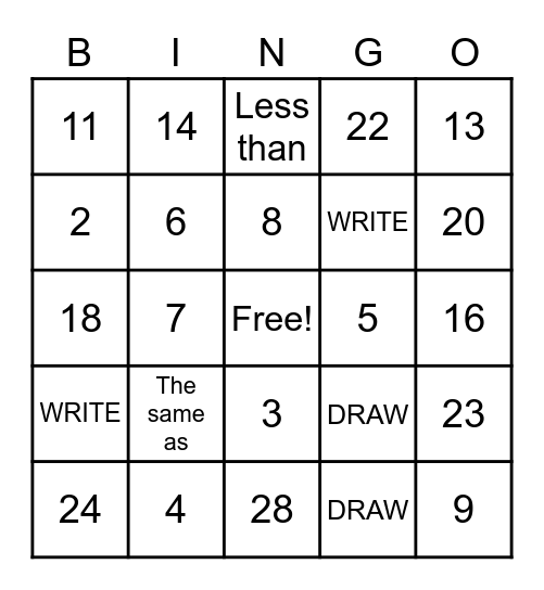 Area and Perimeter Bingo Card