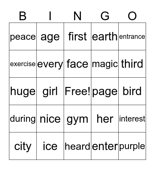 Fifth Grade Lesson 1-3 Bingo Card