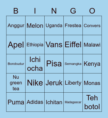 VC03KAZUHA Bingo Card