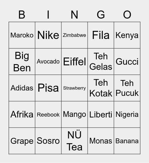 VC00HEEJIN Bingo Card