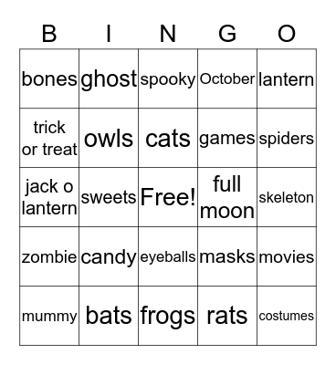 Fall Fun :) Bingo Card