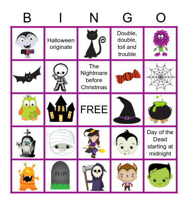 Halloween Team Building Bingo Card