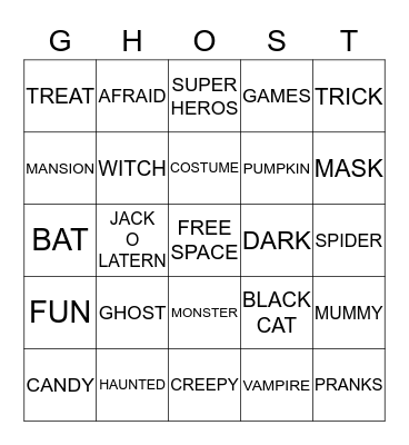 HALLOWEEN BINGO Card