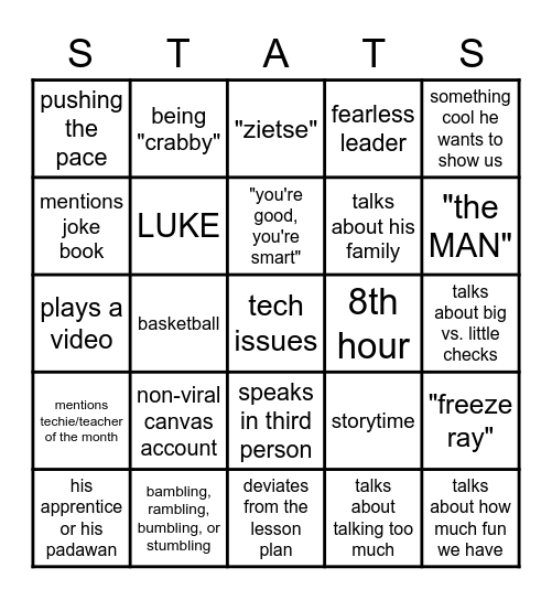 tvd stats bingo Card