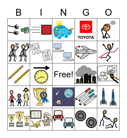 Toyota Art Contest Bingo Card