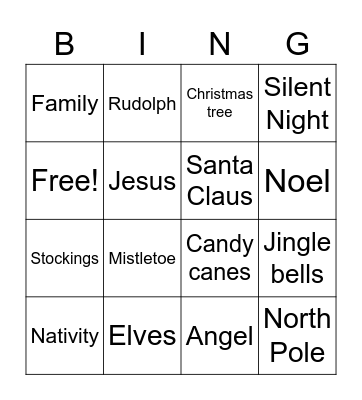 PMM Christmas Bingo Card