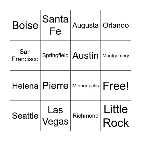 Bingo Card