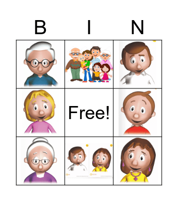 Family members Bingo Card