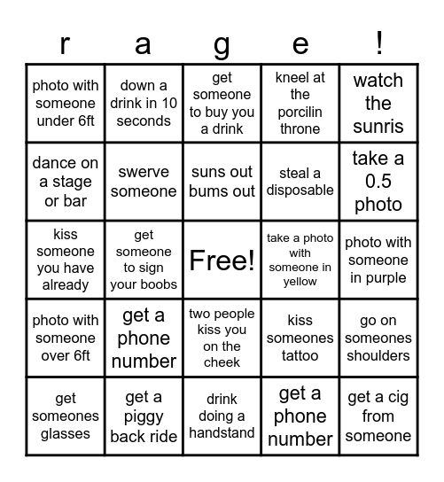 no photo no bingo Card