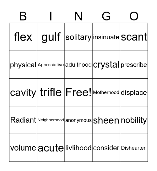 Bingo Card