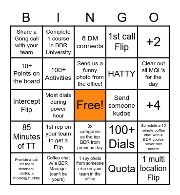 November Bingo Card