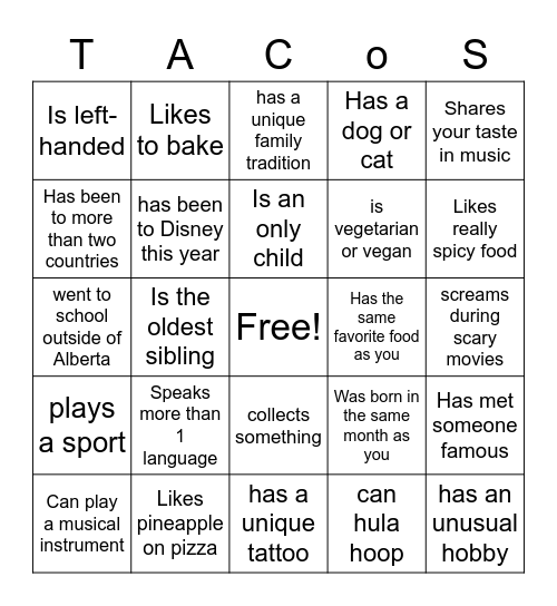 Icebreaker Bingo: Find Someone Who Bingo Card