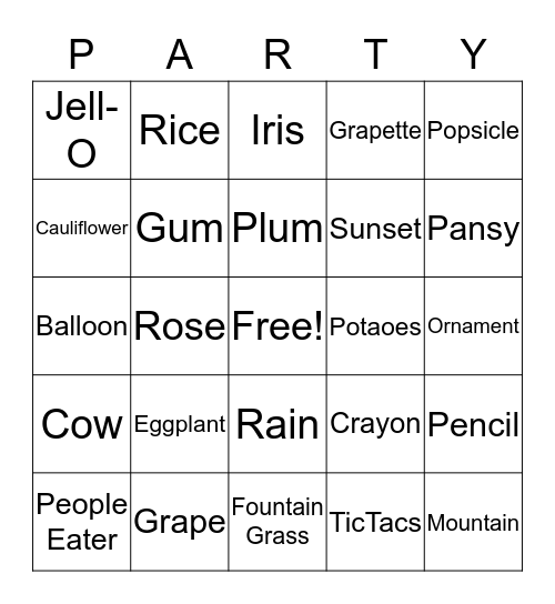 Purple Christmas Bingo Card