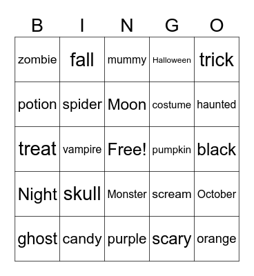 Blending Bingo Card