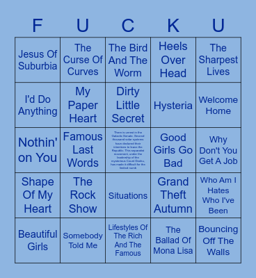 It's Not A Phase, Mom! Bingo Card