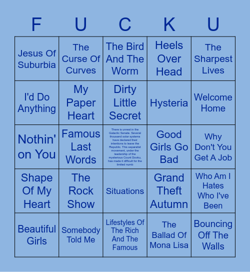 It's Not A Phase, Mom! Bingo Card