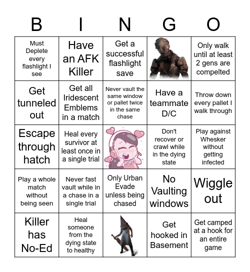 DBD Bingo Card