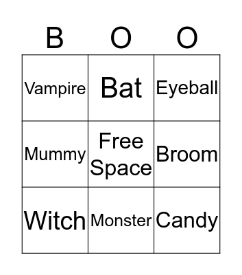 Halloween Bingo! Bingo Card