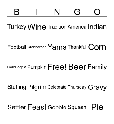 BINGO Card