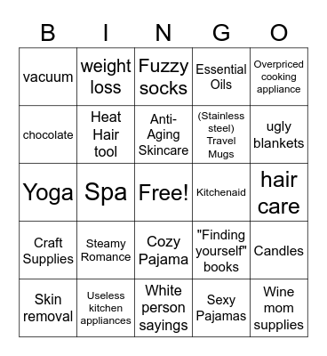 What Women Want Bingo Card