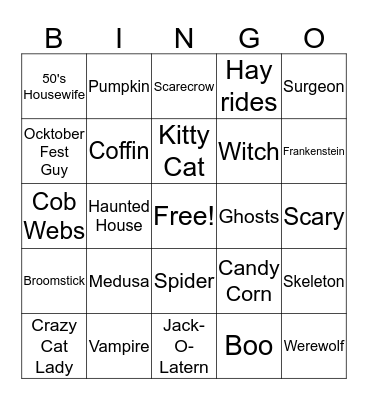 Halloween Bingo Card