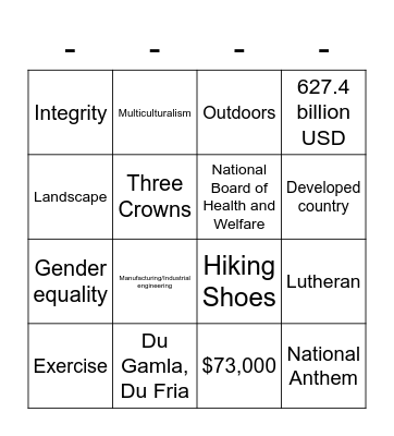 BINGO Card