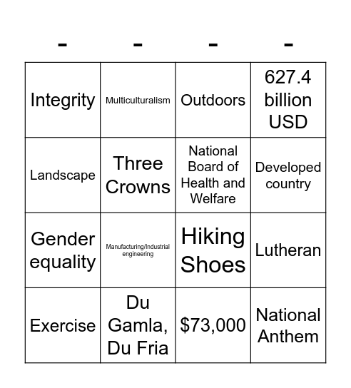 BINGO Card