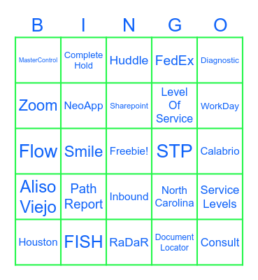 Client Services Week 2022 BINGO Card