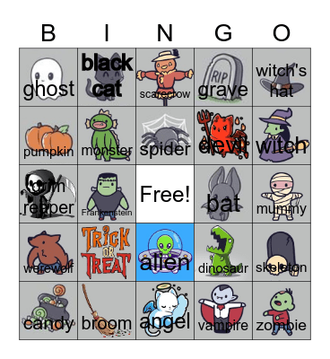 Halloween Bingo Card