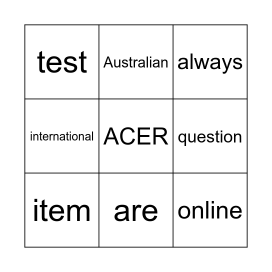 AGAT BINGO Card