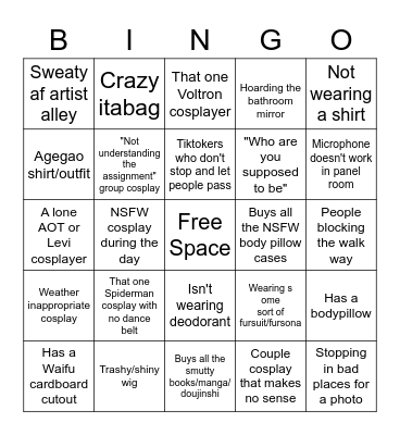 Convention Bingo 2022 Bingo Card