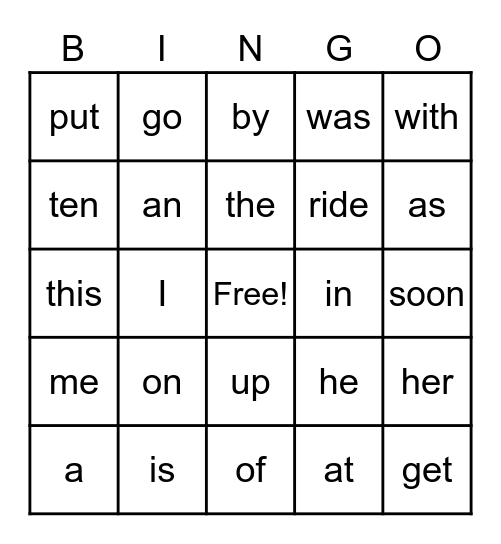 1a-3a Bingo Card