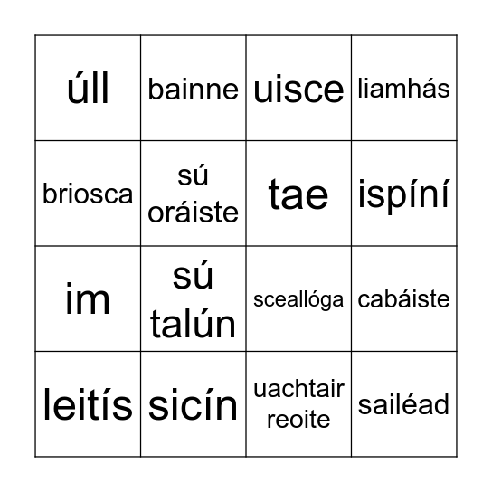 Bia Bingo Card