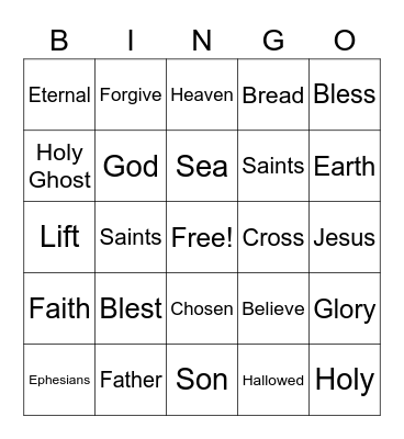 November 6 Worship Words (Listen for words during worship and mark them)  No prizes - just for fun Bingo Card