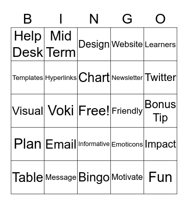 Engaging Activities for Online Learners Bingo Card