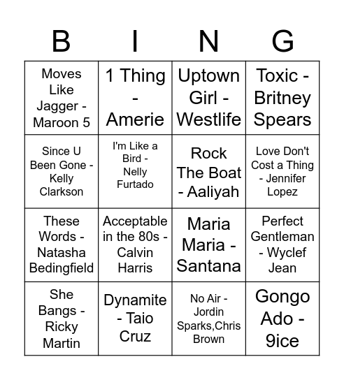 CST Bingo Card