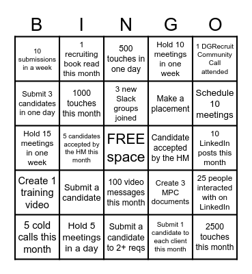 Offr Group Ultimate Bingo Challenge Bingo Card