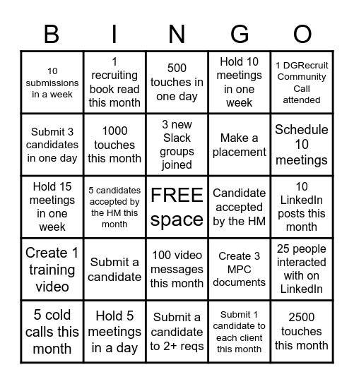 Offr Group Ultimate Bingo Challenge Bingo Card